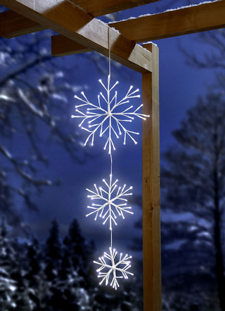 LED-Mobile mit Schneeflocken