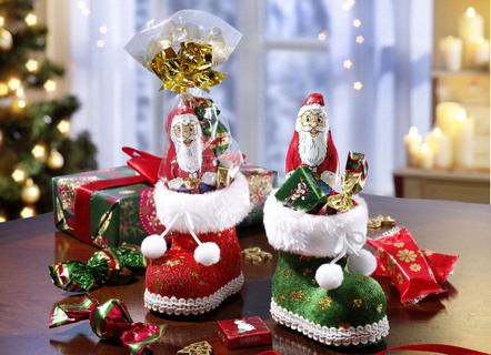 Stiefelchen mit Weihnachtsleckereien, 2er-Set
