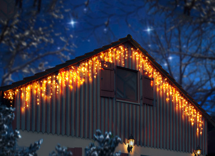 LED-Lichtervorhang Sternenregen aus PVC