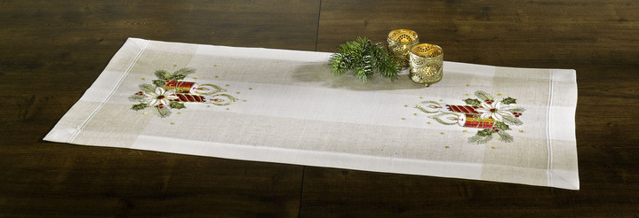 Tischdecken - Tisch- und Raumdekoration in feiner Qualität, in Größe 101 (Deckchen 35x50 cm) bis 404 (Kissenbezug 40x40 cm), in Farbe  Ansicht 2