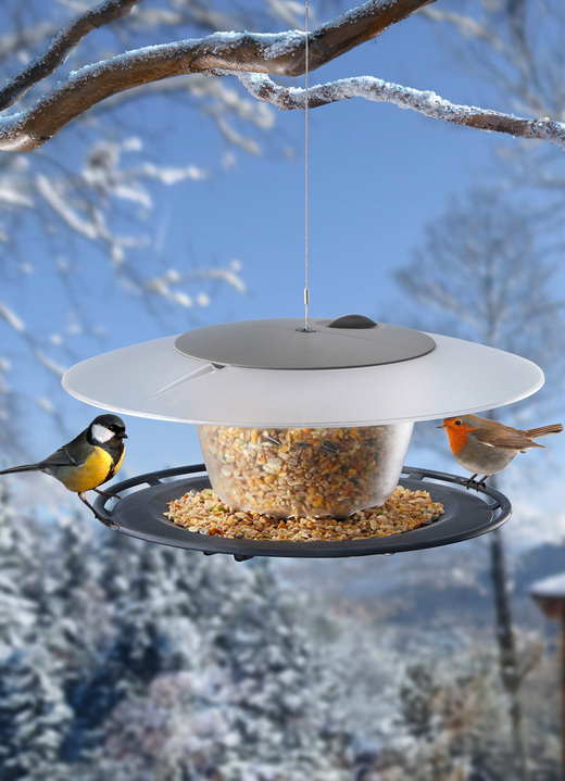 - Futterhaus Round, in Farbe GRAU