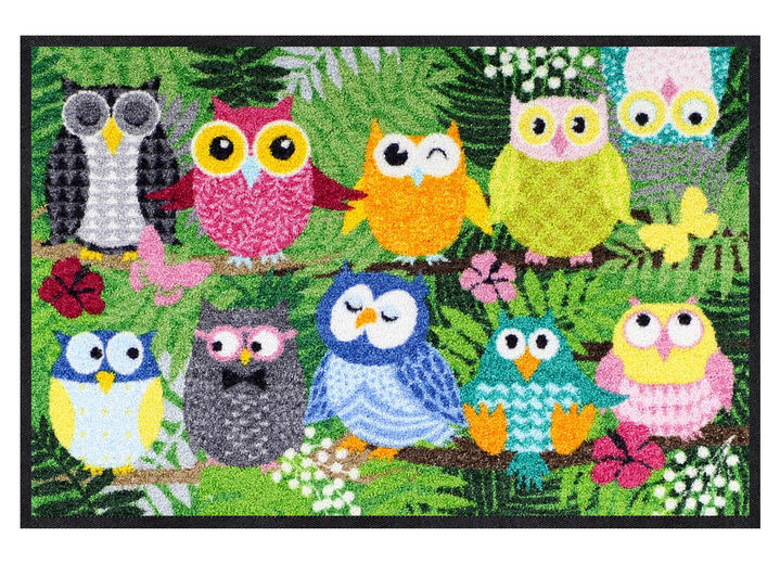 Fußmatten - Fußmatte mit Eulen-Motiv, in Farbe BUNT Ansicht 4