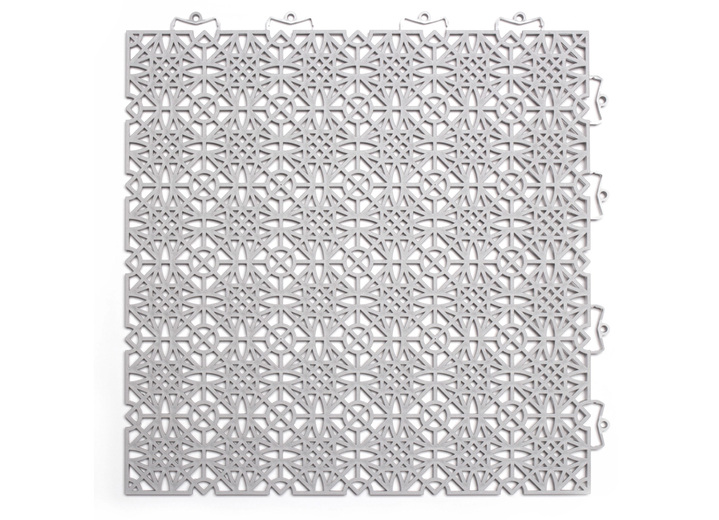 Gartenpflege - Witterungsbeständige Terrassenfliesen mit Klicksystem, in Größe 154 (1 m²  = 7 Fliesen) bis 344 (Sparset für 5 m² = 35 Fliesen), in Farbe HELLGRAU Ansicht 1