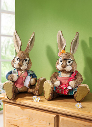 - Hase aus Styropor, in Farbe BUNT, in Ausführung Hase mit Brille