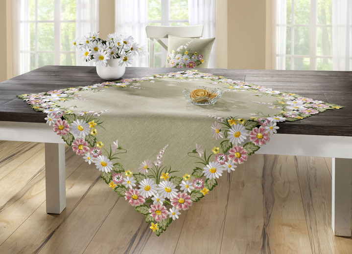 Tischdecken - Frühlingshafte Tisch- und Raumdekoration, in Größe 101 (Läufer, 40x100 cm) bis 404 (Kissenbezug, 40x 40 cm), in Farbe BUNT Ansicht 2