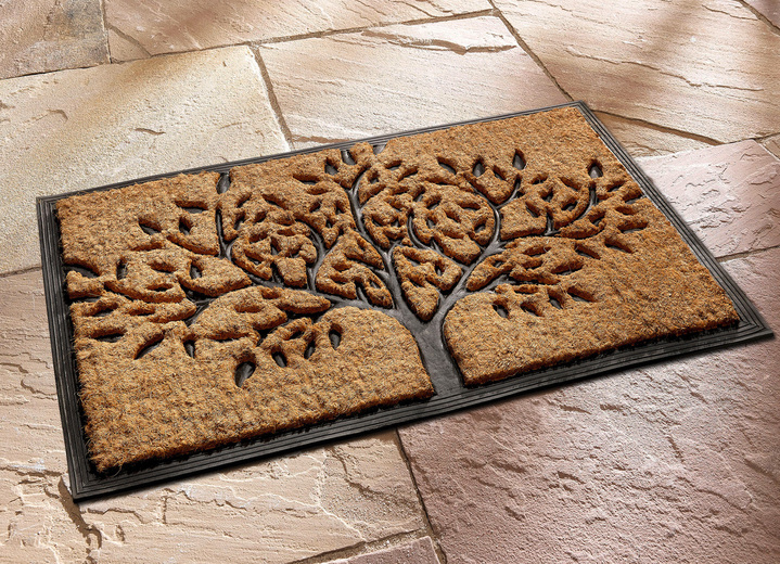 Fußmatten - Fußmatte mit Baum-Motiv, in Farbe NATUR-SCHWARZ