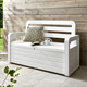 Gartenmöbel - Truhenbank in toller Holz-Optik – Farbe WEISS – Ansicht 1 Gartenmöbel - Truhenbank in toller Holz-Optik, in Farbe WEISS – Farbe WEISS – Ansicht 1
