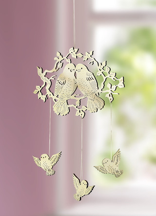 Fensterbild in Form eines Mobiles