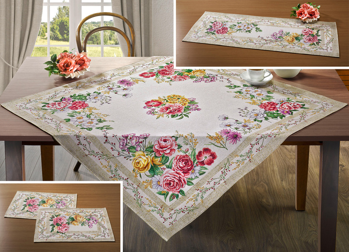 - Tisch- und Raumdekoration in Gobelin-Qualität, in Größe 100 (2x Platzset, 33x 45 cm) bis 404 (Kissenbezug, 45x 45 cm), in Farbe BUNT Ansicht 2