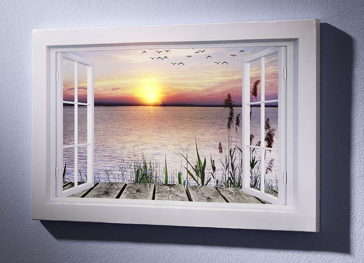 Landschaft - Batteriebetriebenes LED-Bild, in Farbe BUNT