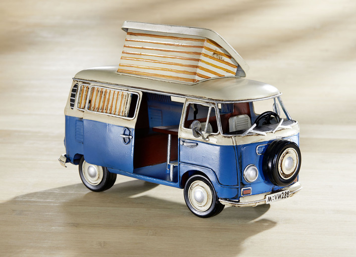 Sammlermodelle - VW Bus T2 Camping mit Faltdach, in Farbe BLAU