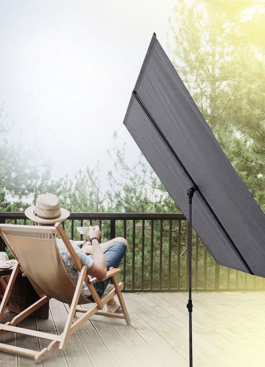 Sichtschutz und Sonnenschutz - Sonnenschirm mit UV-Schutz, in Farbe ANTHRAZIT Ansicht 1