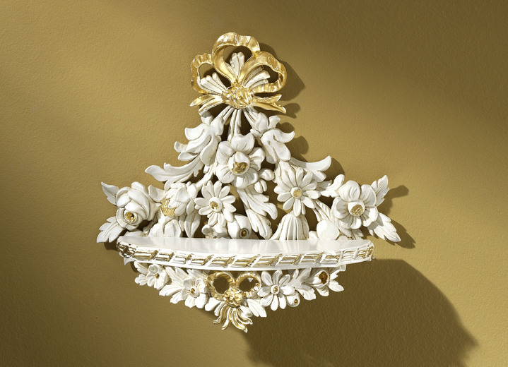 - Wandkonsole im Barock-Stil, in Farbe GOLD-ELFENBEIN