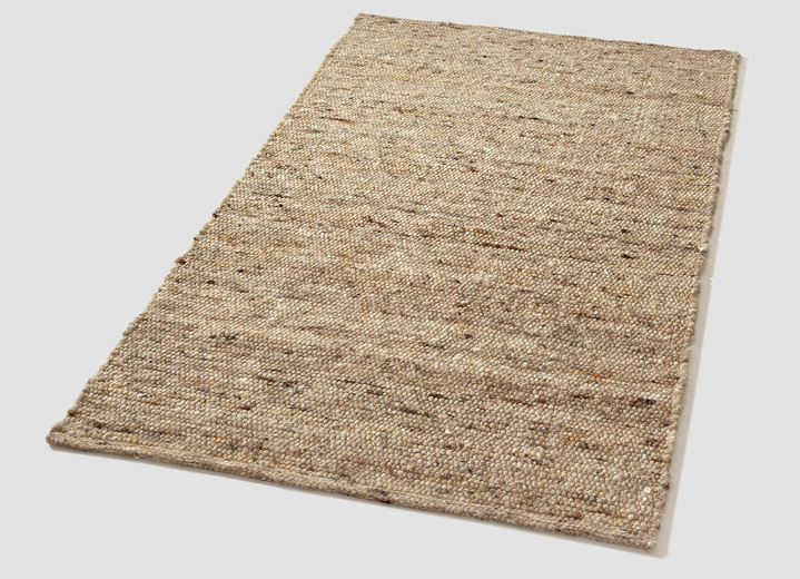 Modern - Handgewebte Brücken, Galerie und Teppiche aus Schurwolle, in Größe 103 (Brücke, 60x 90 cm) bis 279 (Teppich, 190x290 cm), in Farbe SAND Ansicht 1