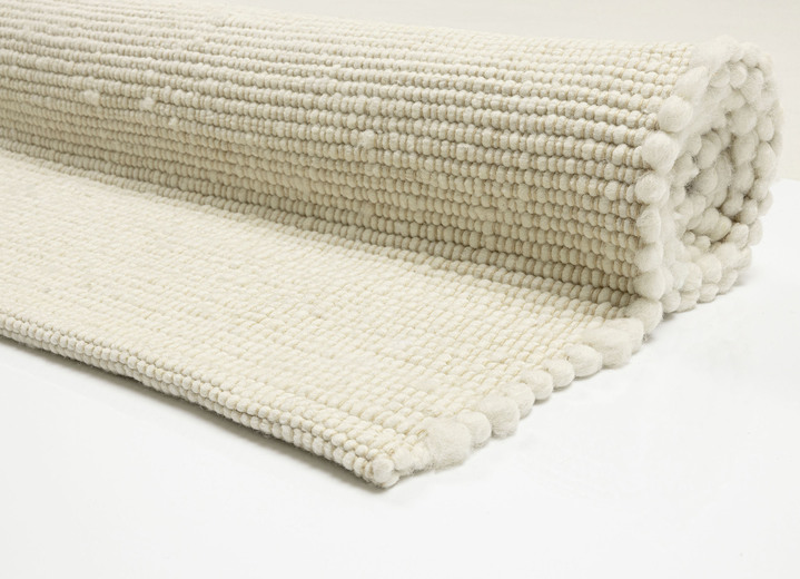 Modern - Handgewebte Brücken und Teppiche aus Schurwolle, in Größe 103 (Brücke, 60x 90 cm) bis 299 (Teppich, 290x390 cm), in Farbe SAND Ansicht 10