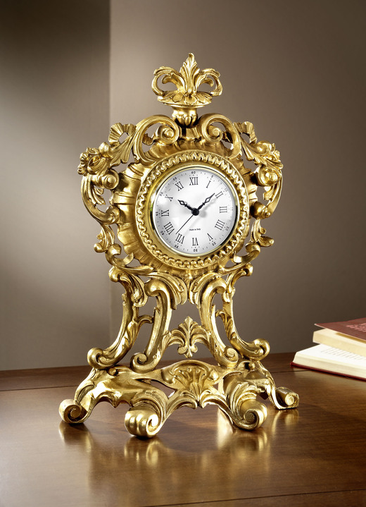 Uhren - Tischuhr im Barockstil, in Farbe GOLD