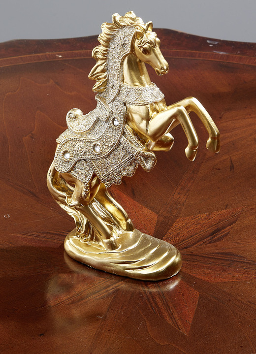 Figuren - Pferd in kunstvoller Pesade-Haltung, in Farbe GOLD Ansicht 2