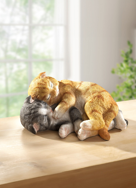 Figuren - Kuschelnde Katzen, in Farbe TERRA-GRAU