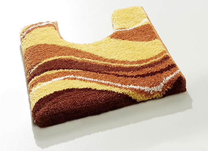 Badgarnituren - Badgarnitur von Grund mit rutschhemmender Latex-Rückseite, in Größe 100 (Vorleger halbrund, 50x 80 cm) bis 112 (WC-Deckelbezug 47x 50 cm), in Farbe BLAU Ansicht 3