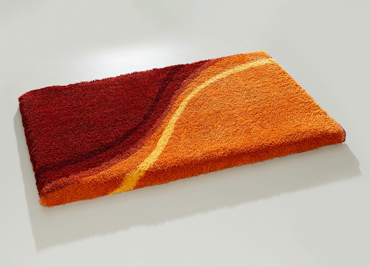 Badgarnituren - Badgarnitur mit rutschhemmender Latex-Rückseite, in Größe 100 (Vorleger halbrund, 50x 80 cm) bis 112 (WC-Deckelbezug, 47x 50 cm), in Farbe TERRA Ansicht 1