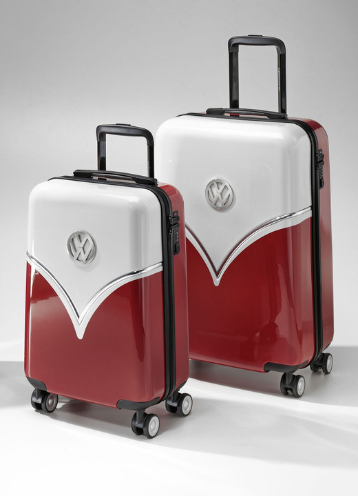 - Koffer-Set mit 4 Doppelrädern, 2-teilig, in Farbe ROT-WEISS