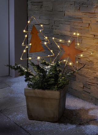 LED-Gartenstecker aus Metall