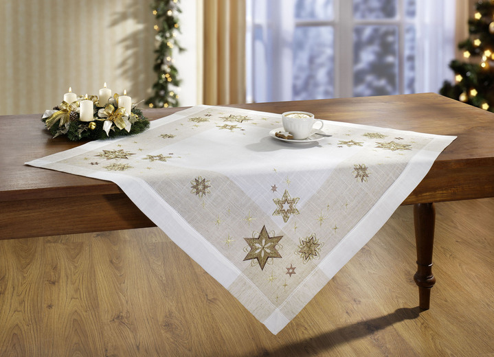 Tischdecken - Festliche Tisch- und Raumdekoration, in Größe 101 (Deckchen 35x 50 cm) bis 404 (Kissenbezug 40x 40 cm), in Farbe SEKT Ansicht 2