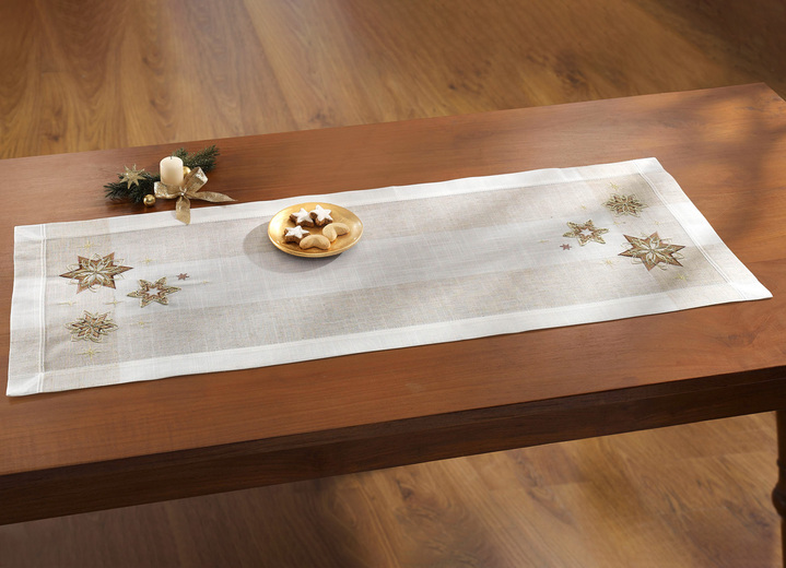 Tischdecken - Festliche Tisch- und Raumdekoration, in Größe 101 (Deckchen 35x 50 cm) bis 404 (Kissenbezug 40x 40 cm), in Farbe SEKT Ansicht 3