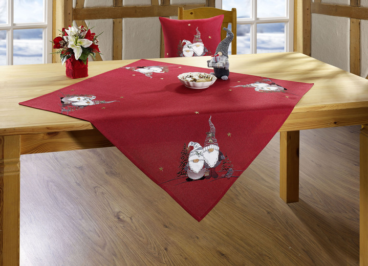 Tischdecken - Tisch- und Raumdekoration, in Größe 130 (Deckchen, 35x 50 cm) bis 404 (Kissenbezug, 40x 40 cm), in Farbe ROT Ansicht 2