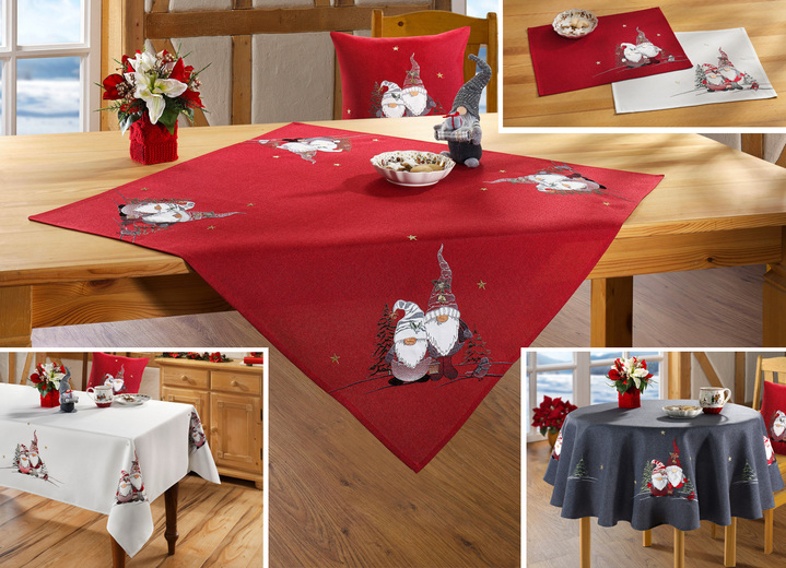 Kissenbezüge - Tisch- und Raumdekoration, in Größe 130 (Deckchen, 35x 50 cm) bis 404 (Kissenbezug, 40x 40 cm), in Farbe ROT Ansicht 1