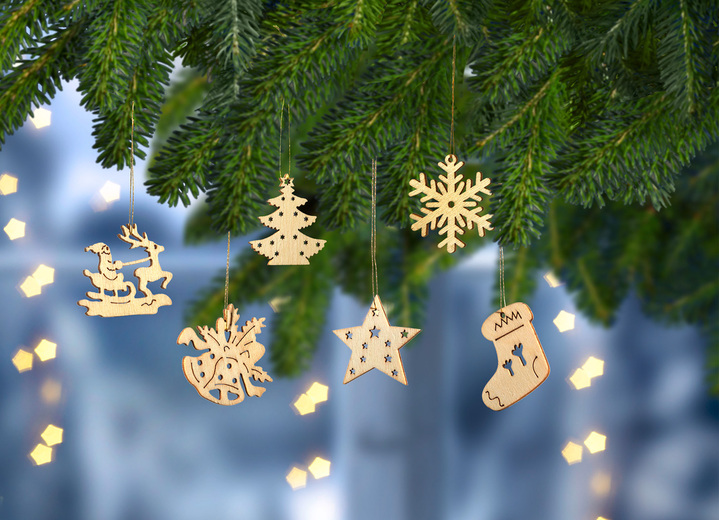 Weihnachten - Anhänger-Set, 48-teilig, in Farbe NATUR Ansicht 2