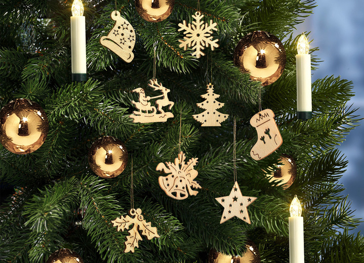 Weihnachten - Anhänger-Set, 48-teilig, in Farbe NATUR Ansicht 1