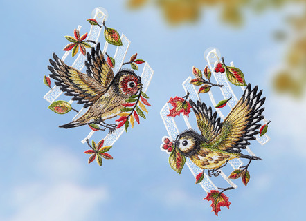 Fensterbilder mit Vogel-Motiv
