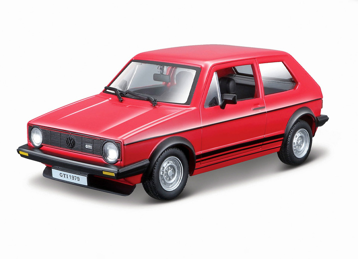 - VW Golf 1 GTI (1979) von Bburago, in Farbe ROT