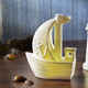 Wohnaccessoires - LED-Leuchte aus Keramik, in Farbe WEISS, in Ausführung Segelboot – Farbe WEISS – Ansicht 1