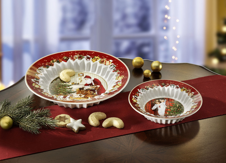 - Schale aus hochwertigem Porzellan, in Farbe ROT-WEISS, in Ausführung Schale, klein Ansicht 2