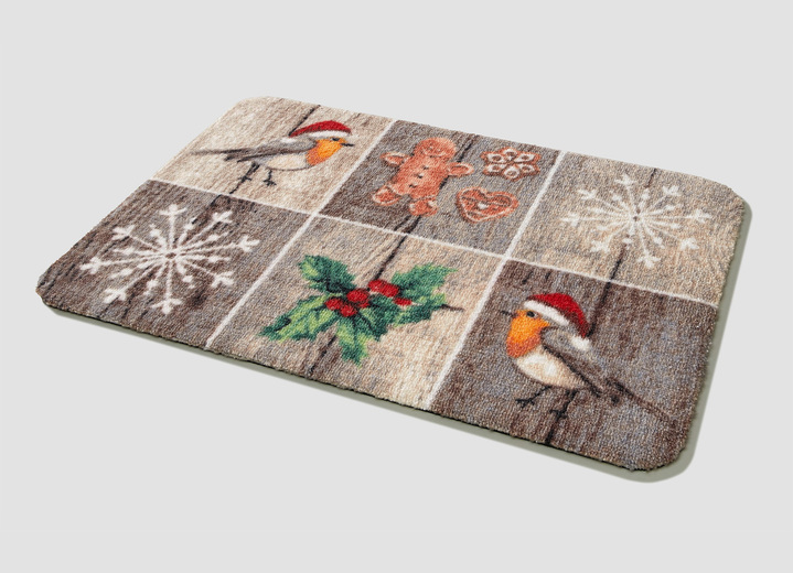 Fußmatten - Fußmatte Patchwork mit rutschhemmender Latex-Rückseite, in Größe 100 (40x60 cm) bis 103 (50x70 cm), in Farbe MULTICOLOR