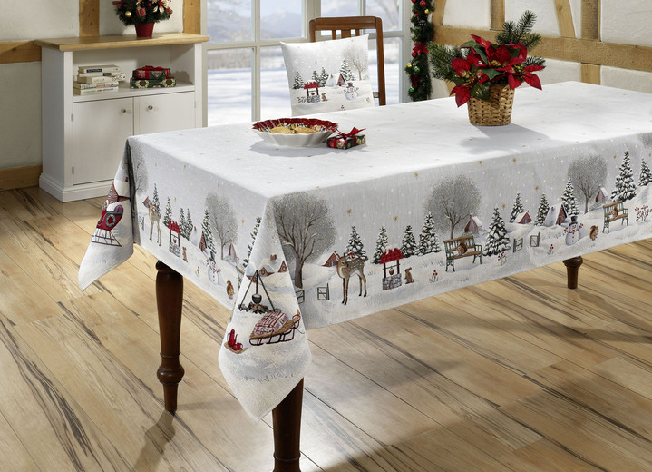 Tischdecken - Tisch- und Raumdekoration aus Gobelin, in Größe 100 (2x Platzset, 33x 45 cm) bis 404 (Kissenbezug, 45x 45 cm), in Farbe BUNT Ansicht 2