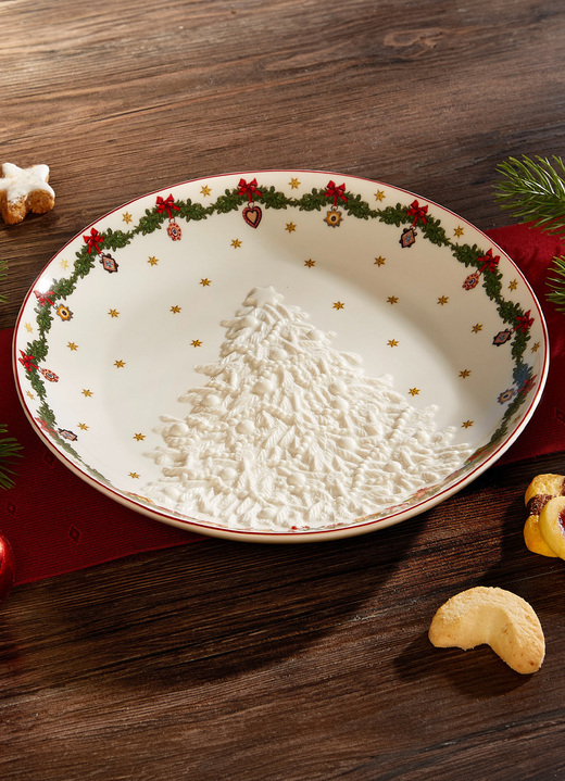 Weihnachten - Schale aus der Serie Toys Fantasy von Villeroy & Boch, in Farbe WEISS-GRÜN Ansicht 1