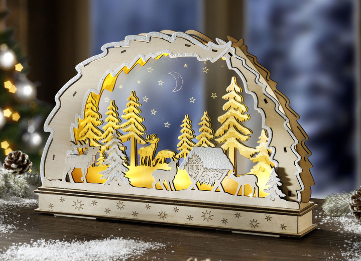 Weihnachten - Batteriebetriebener Lichterbogen, in Farbe WEISS