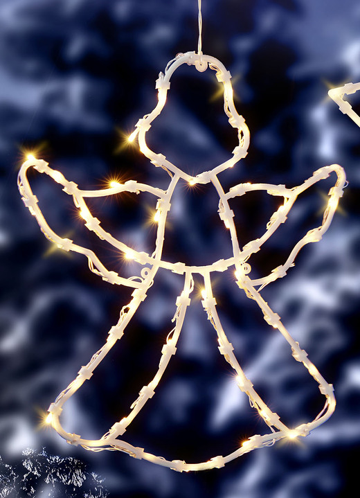 Weihnachten - Beleuchtete Fensterdekorationen, batteriebetrieben, in Farbe WEISS, in Ausführung Stern Ansicht 3