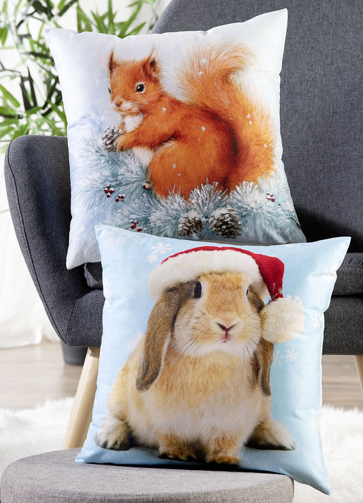 - Kissenbezüge in Samtoptik mit Reißverschluss, in Farbe BUNT, in Ausführung Nikolaushase Ansicht 2
