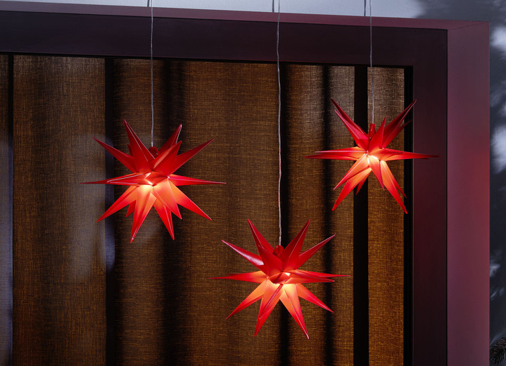 - LED-Stern, 3-teilig, mit Timerfunktion, in Farbe ROT Ansicht 1