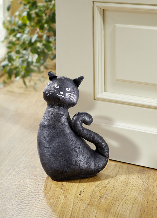 - Türstopper in Form einer Katze, in Farbe SCHWARZ Ansicht 1