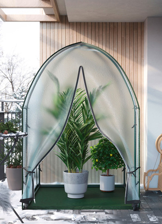 Winterlicher Garten - Überwinterungszelt Icedome, in Farbe TRANSPARENT – Farbe TRANSPARENT – Ansicht 