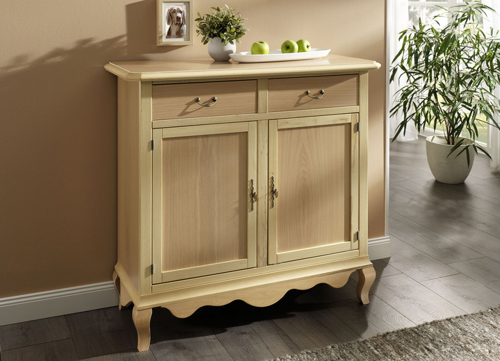 - Hochwertige Möbelserie mit Metallgriffen, in Farbe WEISS, in Ausführung Schubladenkommode mit 3 Schubladen Ansicht 3