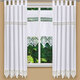 Klassisch - Hochwertige und blickdichte Fensterdekoration – Farbe WEISS – Ansicht 1 Klassisch - Hochwertige und blickdichte Fensterdekoration, in Größe 361 (Seitenschal, H150xB120 cm) bis 827 (Scheiben-Gardine, H130xB50 cm), in Farbe WEISS – Farbe WEISS – Ansicht 1