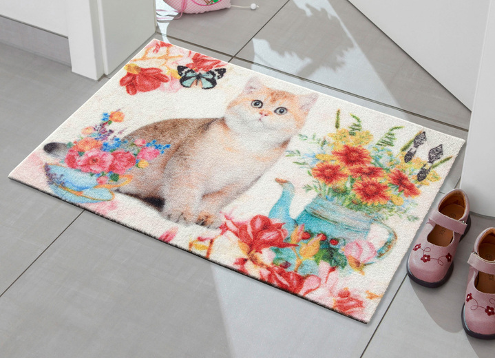 Fußmatten - Hochwertige Fußmatte mit Katzen-Motiv, in Farbe BUNT Ansicht 1