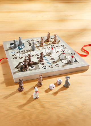 - Brettspiel mit detailreichen Figuren, in Farbe BRAUN-GRAU