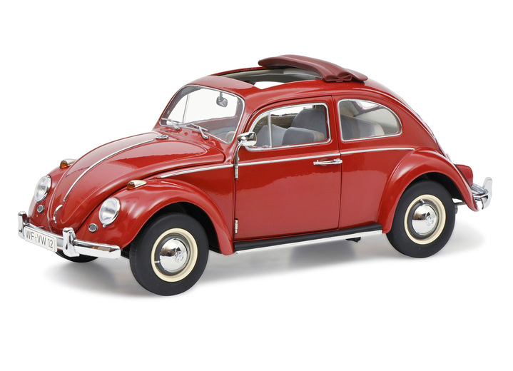 Sammlermodelle - VW Käfer Faltdachlimousine 1963, in Farbe ROT
